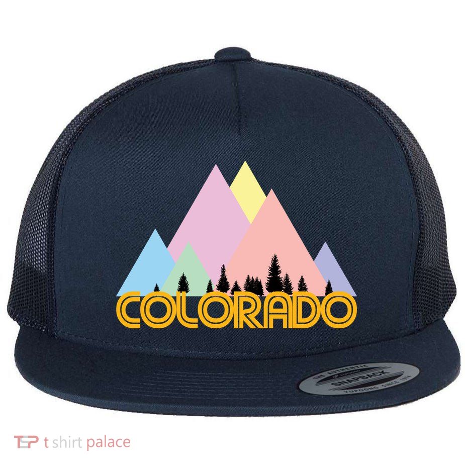 Colorado Mountains Logo Flat Bill Trucker Hat