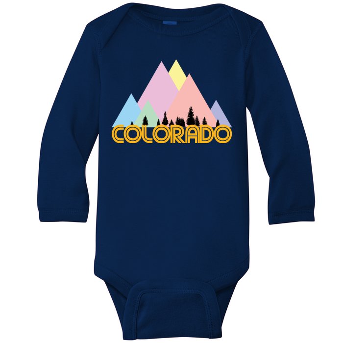 Colorado Mountains Logo Baby Long Sleeve Bodysuit