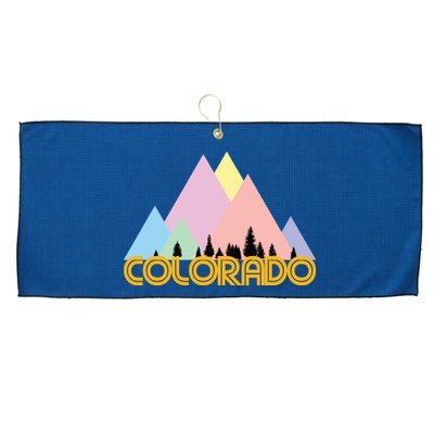 Colorado Mountains Logo Large Microfiber Waffle Golf Towel