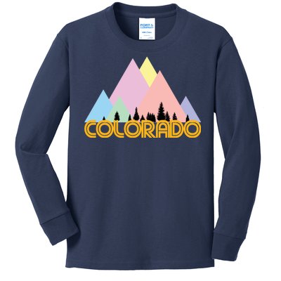 Colorado Mountains Logo Kids Long Sleeve Shirt