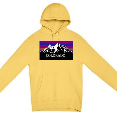 Colorado Mountains Outdoor Flag MCMA Premium Pullover Hoodie