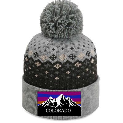 Colorado Mountains Outdoor Flag MCMA The Baniff Cuffed Pom Beanie