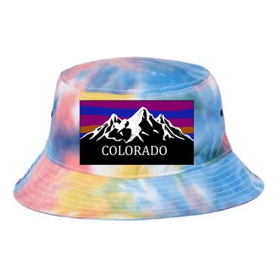 Colorado Mountains Outdoor Flag MCMA Tie Dye Newport Bucket Hat