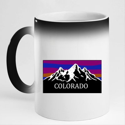 Colorado Mountains Outdoor Flag MCMA 11oz Black Color Changing Mug