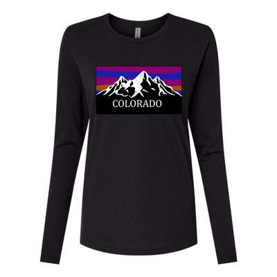 Colorado Mountains Outdoor Flag MCMA Womens Cotton Relaxed Long Sleeve T-Shirt