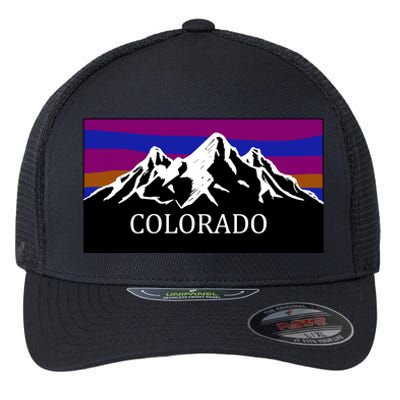 Colorado Mountains Outdoor Flag MCMA Flexfit Unipanel Trucker Cap