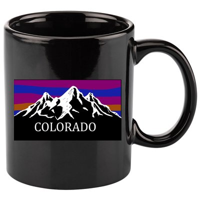 Colorado Mountains Outdoor Flag MCMA 11oz C Handle Ceramic Mug