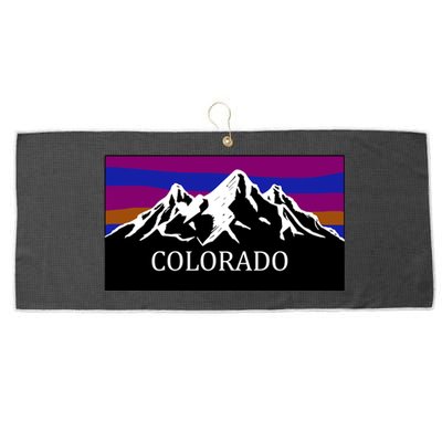 Colorado Mountains Outdoor Flag MCMA Large Microfiber Waffle Golf Towel