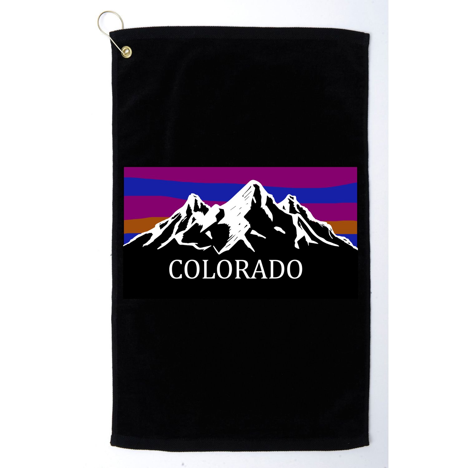 Colorado Mountains Outdoor Flag MCMA Golf Towel