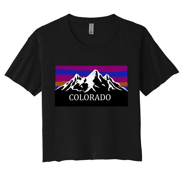 Colorado Mountains Outdoor Flag MCMA Crop Top