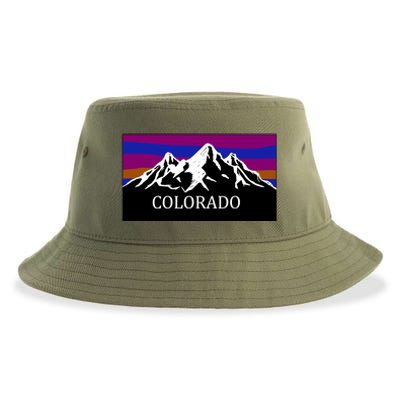 Colorado Mountains Outdoor Flag MCMA Sustainable Bucket Hat