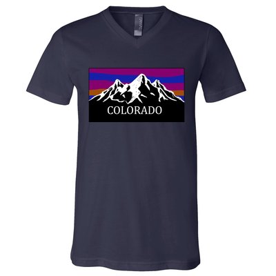 Colorado Mountains Outdoor Flag MCMA V-Neck T-Shirt