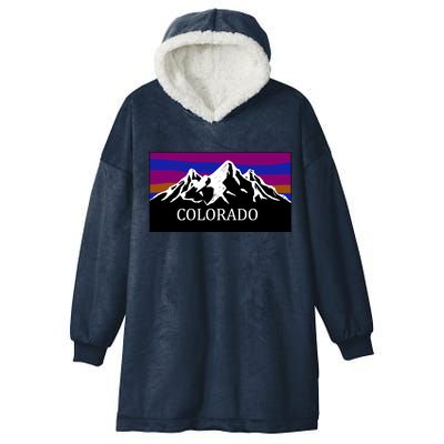 Colorado Mountains Outdoor Flag MCMA Hooded Wearable Blanket