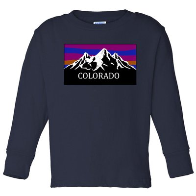 Colorado Mountains Outdoor Flag MCMA Toddler Long Sleeve Shirt