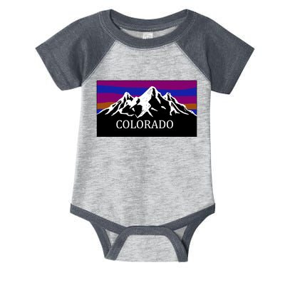 Colorado Mountains Outdoor Flag MCMA Infant Baby Jersey Bodysuit