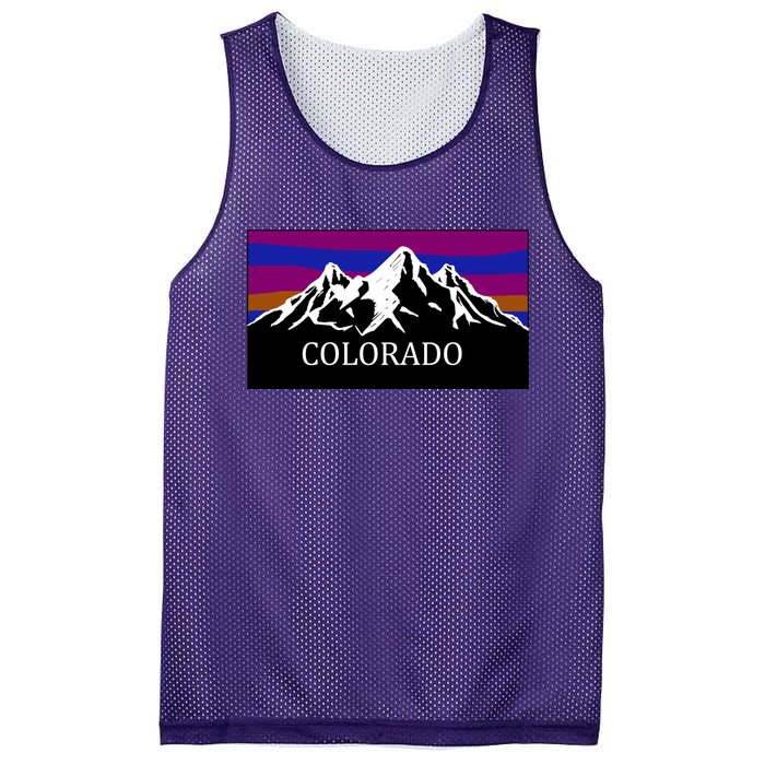 Colorado Mountains Outdoor Flag MCMA Mesh Reversible Basketball Jersey Tank