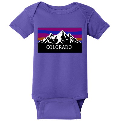 Colorado Mountains Outdoor Flag MCMA Baby Bodysuit