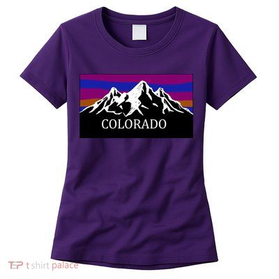 Colorado Mountains Outdoor Flag MCMA Womens T-Shirt