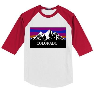 Colorado Mountains Outdoor Flag MCMA Kids Colorblock Raglan Jersey