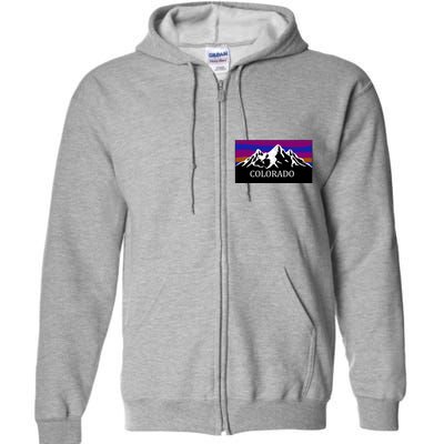 Colorado Mountains Outdoor Flag MCMA Full Zip Hoodie