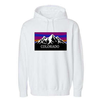 Colorado Mountains Outdoor Flag MCMA Garment-Dyed Fleece Hoodie