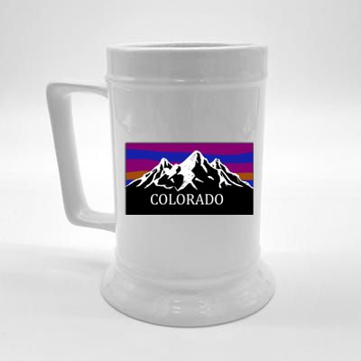 Colorado Mountains Outdoor Flag MCMA Beer Stein