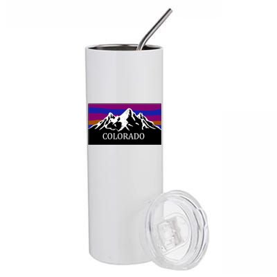 Colorado Mountains Outdoor Flag MCMA Stainless Steel Tumbler