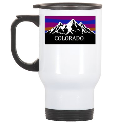 Colorado Mountains Outdoor Flag MCMA Stainless Steel Travel Mug