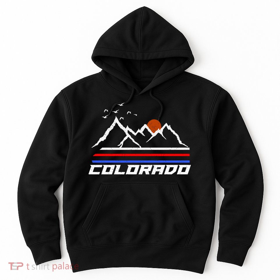Colorado Mountains Retro Vintage Hoodie