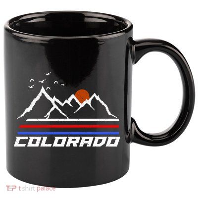 Colorado Mountains Retro Vintage 11oz C Handle Ceramic Mug