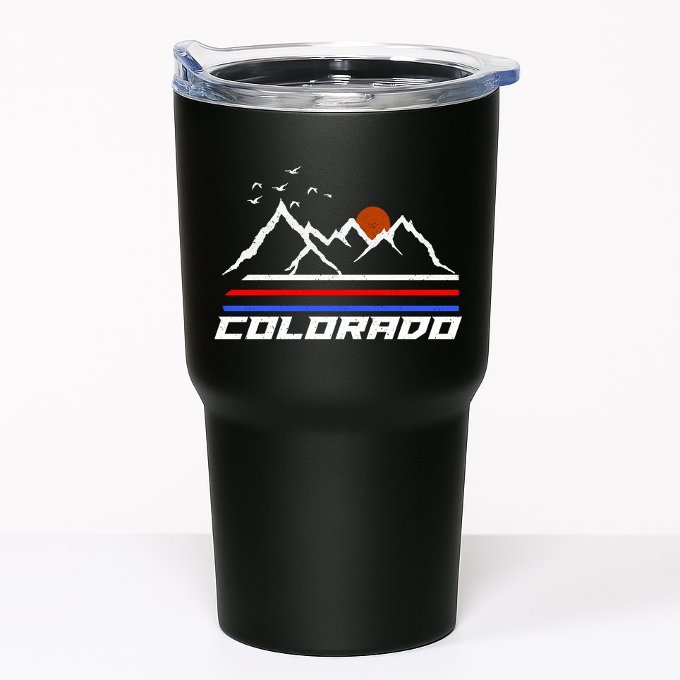 Colorado Mountains Retro Vintage Tumbler