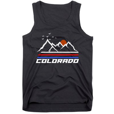 Colorado Mountains Retro Vintage Tank Top