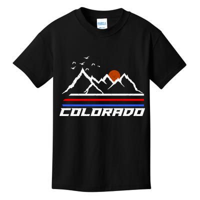 Colorado Mountains Retro Vintage Kids T-Shirt