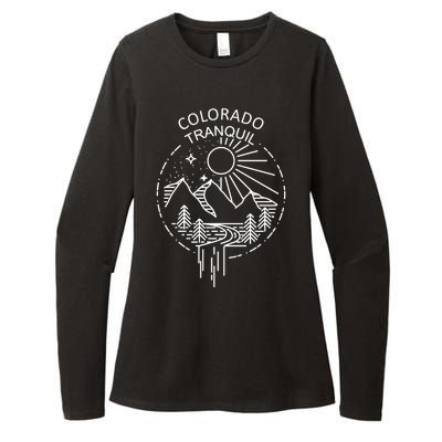 Colorado Tranquil Mountains Womens CVC Long Sleeve Shirt