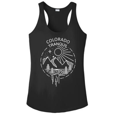 Colorado Tranquil Mountains Ladies PosiCharge Competitor Racerback Tank