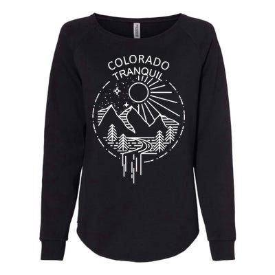 Colorado Tranquil Mountains Womens California Wash Sweatshirt