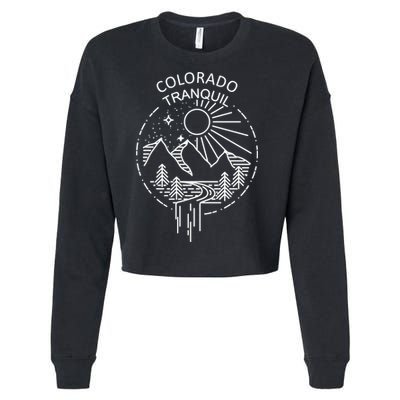 Colorado Tranquil Mountains Cropped Pullover Crew