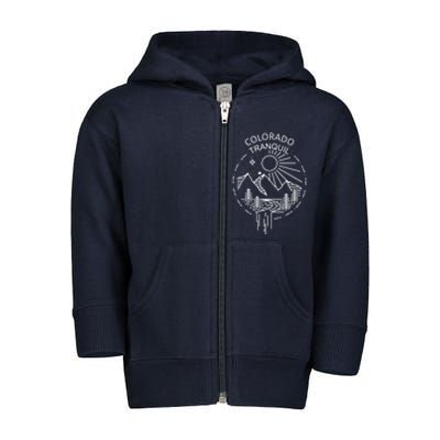 Colorado Tranquil Mountains Toddler Zip Fleece Hoodie