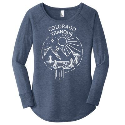 Colorado Tranquil Mountains Women's Perfect Tri Tunic Long Sleeve Shirt