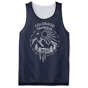 Colorado Tranquil Mountains Mesh Reversible Basketball Jersey Tank