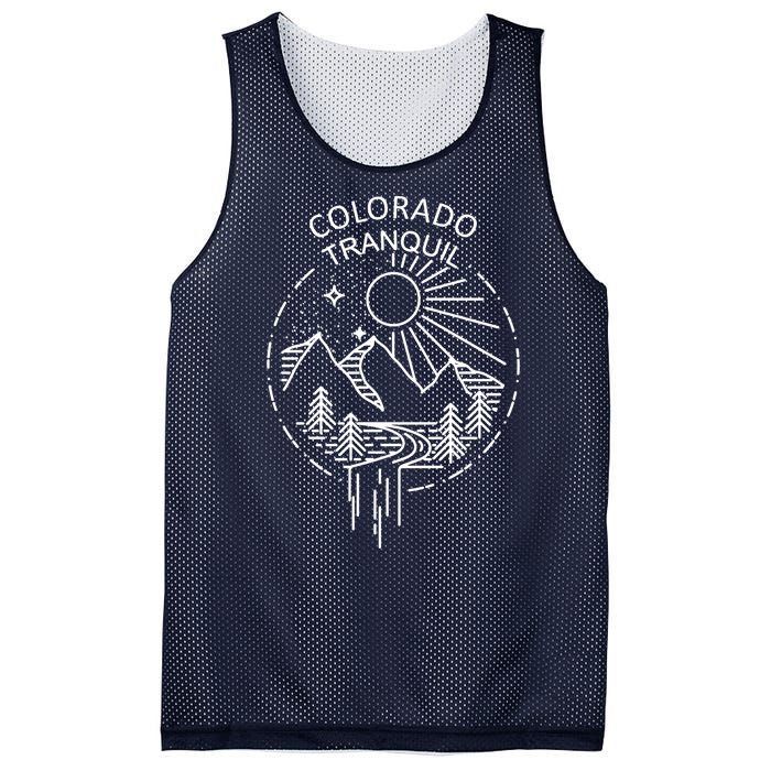 Colorado Tranquil Mountains Mesh Reversible Basketball Jersey Tank