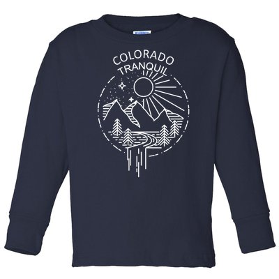 Colorado Tranquil Mountains Toddler Long Sleeve Shirt