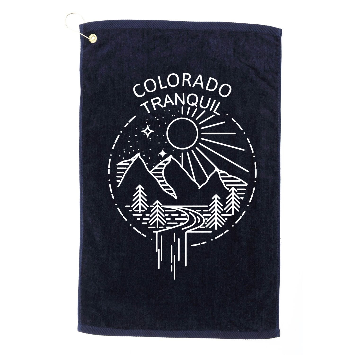 Colorado Tranquil Mountains Golf Towel