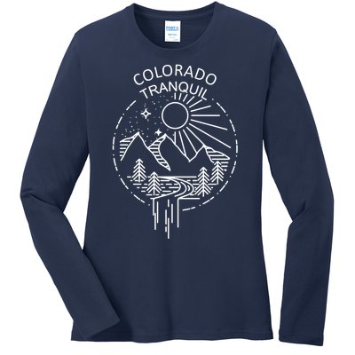 Colorado Tranquil Mountains Ladies Long Sleeve Shirt