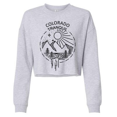 Colorado Tranquil Mountains Cropped Pullover Crew