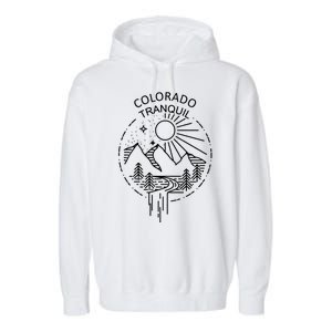 Colorado Tranquil Mountains Garment-Dyed Fleece Hoodie