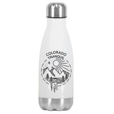 Colorado Tranquil Mountains Stainless Steel Insulated Water Bottle