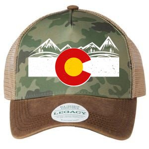 Colorado Wilderness Mountains Flag Legacy Tie Dye Trucker Hat