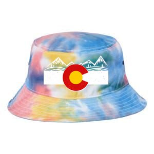 Colorado Wilderness Mountains Flag Tie Dye Newport Bucket Hat