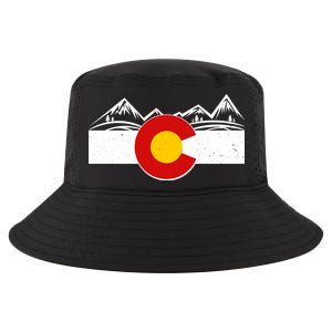 Colorado Wilderness Mountains Flag Cool Comfort Performance Bucket Hat